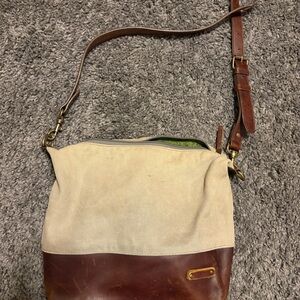 L.L. Bean Tan and Brown Shoulder Bag